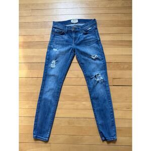 NWT Current/Elliott The Stiletto Skinny Jeans - Distressed Blue - Size 25